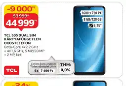 Auchan TCL 505 DUAL SIM KÁRTYAFÜGGETLEN OKOSTELEFON ajánlat