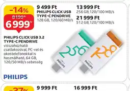 Auchan PHILIPS CLICK USB 3.2 TYPE-C PENDRIVE ajánlat