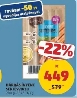 PENNY DÁRDÁS ÍNYENC SERTÉSVIRSLI ajánlat