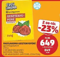 PENNY FAGYLAKOMA GESZTENYEPÜRÉ ajánlat