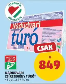 PENNY Nádudvari zsírszegény túró ajánlat