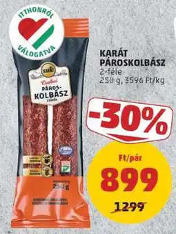 PENNY Karát Pároskolbász ajánlat