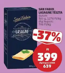 PENNY San Fabio Lasagne Tészta ajánlat