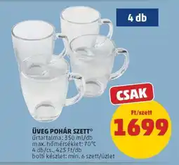 PENNY Üveg pohár szett ajánlat