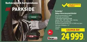 Lidl Parkside Akkus ütvecsavarozó készlet ajánlat
