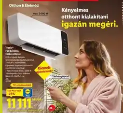 Lidl Tronic Fali kerámia fűtőventilátor ajánlat
