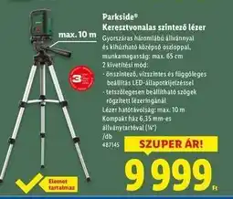 Lidl Parkside Keresztvonalas szintező lézer ajánlat