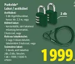 Lidl PARKSIDE Lakat / acélkábel ajánlat