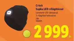 Lidl Crivit Sapka LED-világítással ajánlat