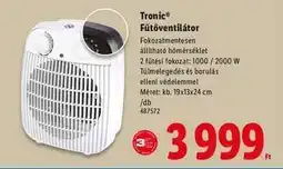 Lidl Tronic Fűtőventilátor ajánlat