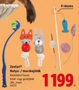 Lidl Zoofari Kutya- / macskajáték ajánlat