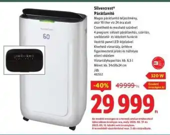 SILVERCREST Párátlanító