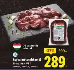 Lidl Fagyasztott csirkemáj ajánlat
