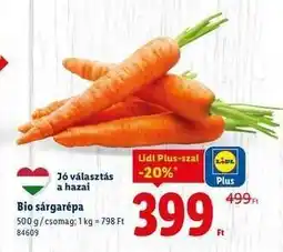 Lidl Bio sárgarépa ajánlat