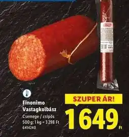 Lidl Finonimo Vastagkolbász ajánlat