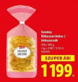 Lidl Sondey Kókuszos keksz / kókuszcsók ajánlat