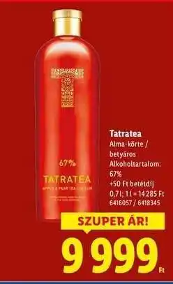 Lidl Tatratea ajánlat