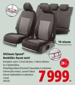 Lidl ULTIMATE SPEED Autóülés-huzat szett ajánlat