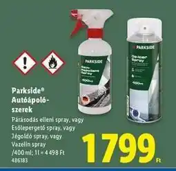 Lidl Parkside Autóápoló-szerek ajánlat