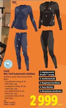 Lidl Crivit Női / férfi funkcionális aláöltöző ajánlat
