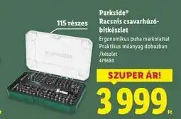 Lidl Parkside Racsnis csavarhúzó-bitkészlet ajánlat