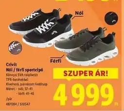 Lidl CRIVIT Női / férfi sportcipő ajánlat