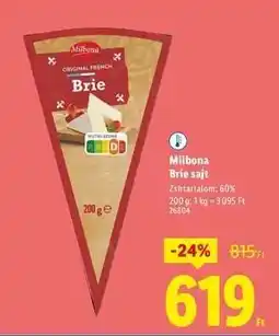 Lidl Milbona Brie sajt ajánlat