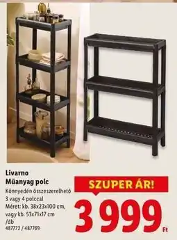 Lidl Livarno Műanyag polc ajánlat