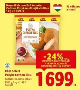 Lidl Chef Select Pulyka Cordon Bleu ajánlat