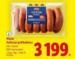 Lidl PIKOK Sziléziai grillkolbász ajánlat
