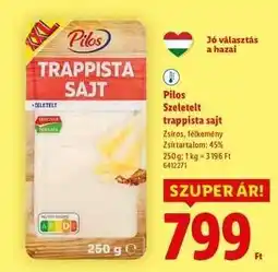 Lidl PILOS Szeletelt trappista sajt ajánlat