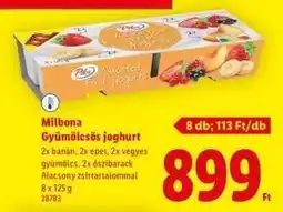 Lidl MILBONA Gyümölcsös joghurt ajánlat