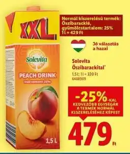 Lidl Solevita Őszibarackital ajánlat