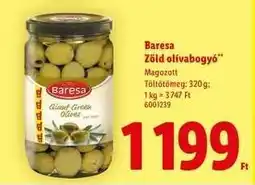 Lidl Baresa Zöld olívabogyó ajánlat