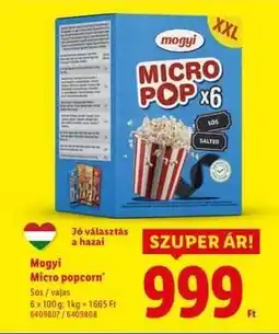 Lidl MOGYI Micro popcorn ajánlat