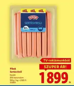 Lidl PIKOK Sertésvirsli ajánlat