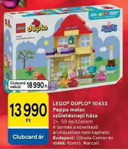 Tesco LEGO DUPLO 10433 Peppa malac születésnapi háza ajánlat