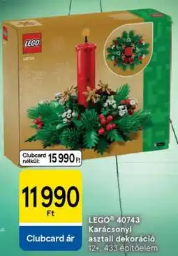 Tesco LEGO 40743 Karácsonyi asztali dekoráció ajánlat