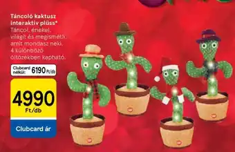 Táncoló kaktusz interaktív plüss