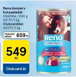 Tesco Reno konzerv kutyaeledel ajánlat