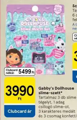 Tesco Gabby's Dollhouse slime-szett ajánlat