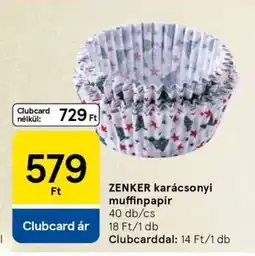 Tesco ZENKER karácsonyi muffinpapír ajánlat