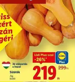 Lidl Sütőtök ajánlat