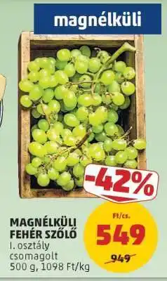 PENNY Magnélküli fehér szőlő ajánlat