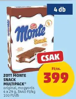PENNY Zott Monte Snack Multipack ajánlat