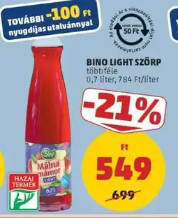 PENNY Bino Light Szörp ajánlat