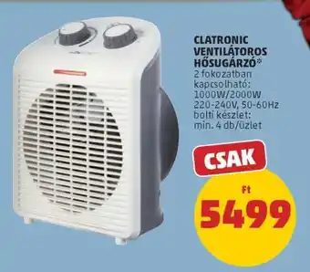 PENNY CLATRONIC VENTILÁTOROS HŐSUGÁRZÓ ajánlat