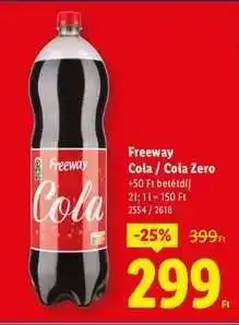 Lidl FREEWAY Cola / Cola Zero ajánlat