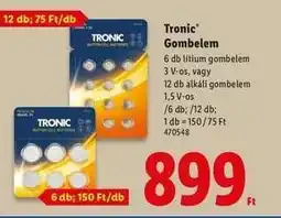 Lidl TRONIC Gombelem ajánlat