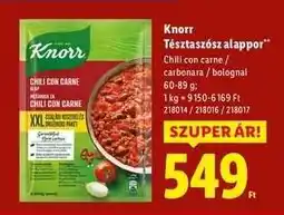 Lidl Knorr Tésztaszósz alappor ajánlat
